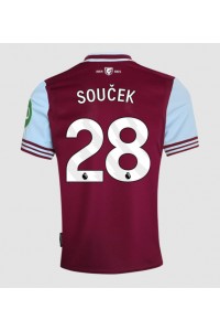 West Ham United Tomas Soucek #28 Jalkapallovaatteet Kotipaita 2024-25 Lyhythihainen